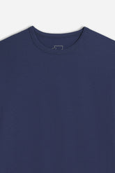 T-SHIRT GIROCOLLO ELASTICIZZATA BLEU